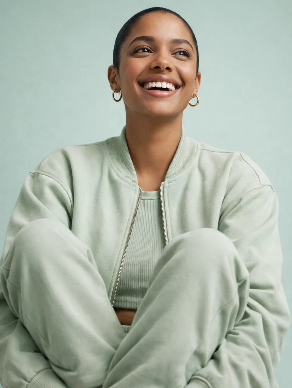 Woman comparing color swatches in Philadelphia 3