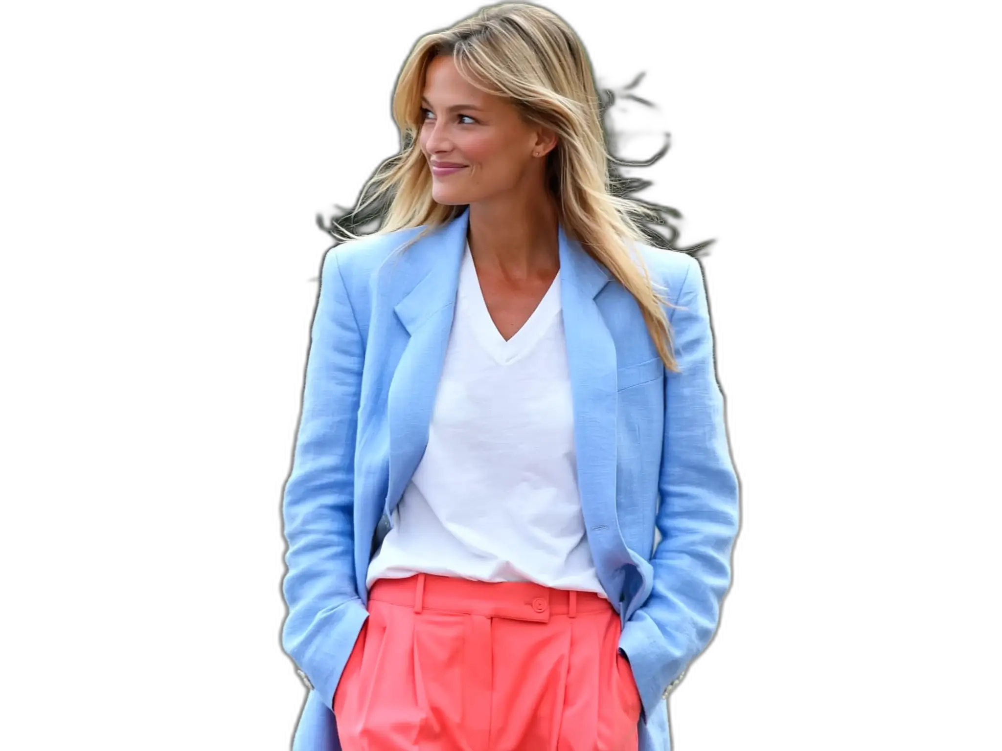 Color Analysis Hero Image - Transform your look with the right colors Woman showcasing transformative power of wearing perfect colors - AI color analysis results showing seasonal color palette match